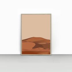 sand desert dune art print | abstract desert art poster | desert print illustration minimalist | boho wall decor |