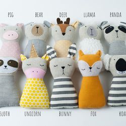 10 Mini Animals. Sewing pattern and tutorial PDF