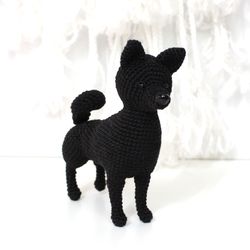 Dog miniature crochet pattern PDF in English  Amigurumi puppy Schipperke dog toy
