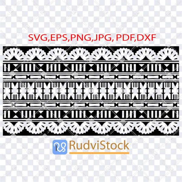 Fiji Pattern Border Fijian seamless border tribal design | Inspire Uplift