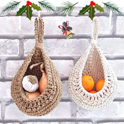 Christmas kitchen gift Hanging baskets storage