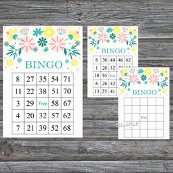 Flowers bingo game card,Floral bingo game card,Floral Printable Bingo,Flower themed bingo game,INSTANT DOWNLOAD-124