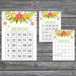 Flowers bingo game card,Floral bingo game card,Floral Printable Bingo,Flower themed bingo game,INSTANT DOWNLOAD-122