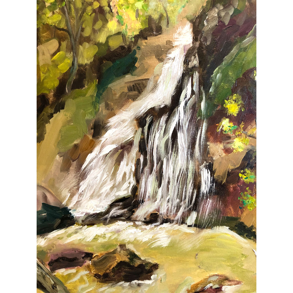 waterfall painting