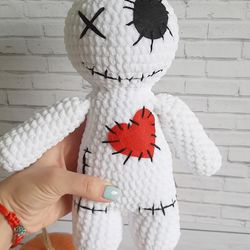 Voodoo plush doll,creepy cute plush,Handmade Crochet Voodoo Doll