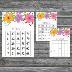 Flowers bingo game card,Floral bingo game card,Floral Printable Bingo,Flower themed bingo game,INSTANT DOWNLOAD-98