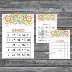 Flowers bingo game card,Floral bingo game card,Floral Printable Bingo,Flower themed bingo game,INSTANT DOWNLOAD-94
