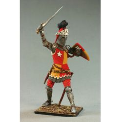 Painted Collectible Tin Toy Soldier 54 mm knight miniature figures Middle Ages Medieval. Earl of Oxford. England