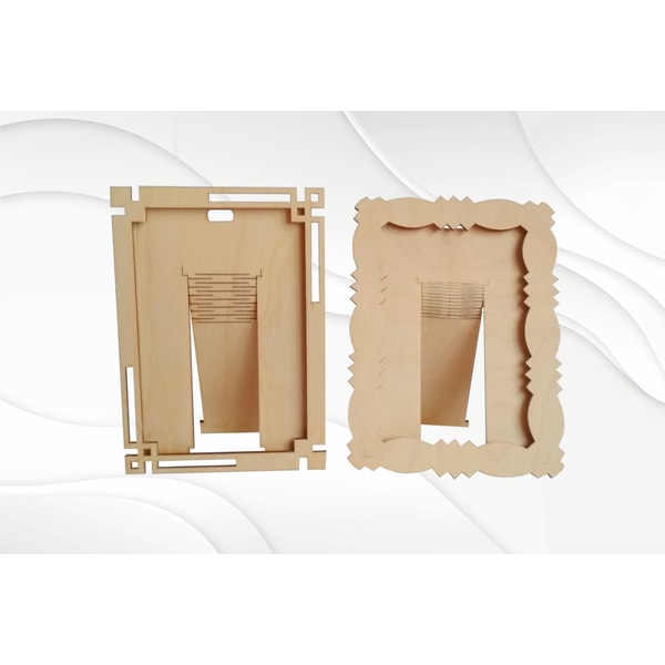 Photo Frame Cut File Picture Frame two template, laser cutting design. Cut files. | Inspire ...