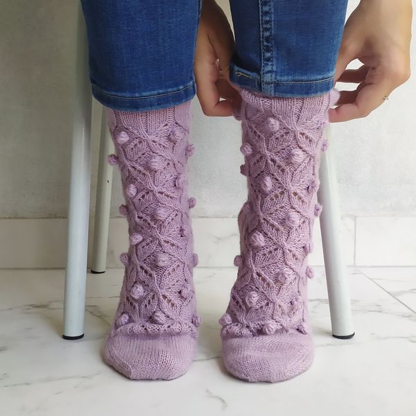 Pink-womens-warm-handmade-socks-3
