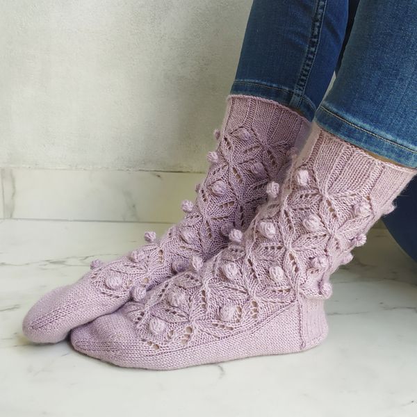 Pink-womens-warm-handmade-socks-6