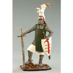 Painted Collectible Tin Toy Soldier 54 mm knight miniature figures Middle Ages Medieval. German knight