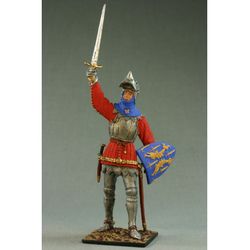Painted Collectible Tin Toy Soldier 54 mm knight miniature figures Middle Ages Medieval. French knight