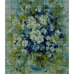 a vase of flowers | cross stitch pattern