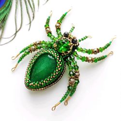 Beaded insect brooch, insect pin, spider brooch, spider, bug pin, spider brooch, bug brooch, insects, madam toto