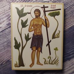 Saint Dismas | Good Thief | Hand painted icon | Orthodox icon | Religious icon | Christian supplies | Orthodox gift