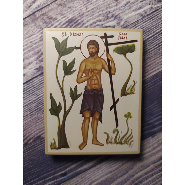 Saint Dismas Good Thief Hand painted icon Orthodox ico Inspire