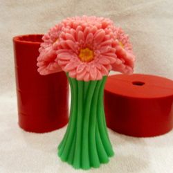 Gerberas bouquet (2 molds set) - silicone molds