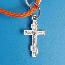 Orthodox blessed cross crucifix made of silver 925 free shipping from the Orthodox store