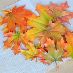 Autumn maple leaves for farmhouse wall decor. Fall wedding decor. Fall bridal shower decor. Outdoor fall decorations.