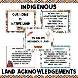 Indigenous Land Acknowledgement | First Nations | Native Indians |  Poster | Printable | Truth and Reconciliation