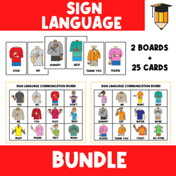 ASL Flashcards | Hand Signs | Sign Language Flashcards | Communication | ASL | Busy Book | Autism | Non Verbal