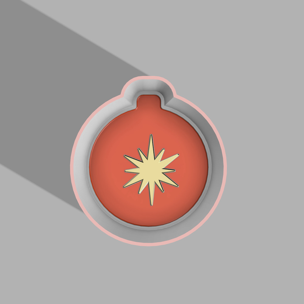 Christmas bauble One-piece Bath Bomb Mold STL File