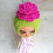 Blythe-hat-knitting-helmet-green-with-pink-rose-flower-3.jpg