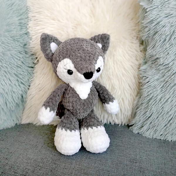 WOLF CROCHET PATTERN, AMIGURUMI WOODLAND ANIMAL PLUSH TOY Inspire Uplift