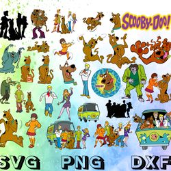 Scooby Doo svg , SVG Bundle , Scooby Doo Silhouette SVG , Clip Art Digital Svg , Scooby Doo Clipart, Scooby Doo Cricut