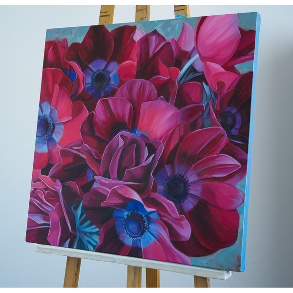 Anemonies oil painting on canvas flowers art.jpg