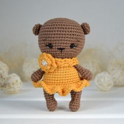 DIY PDF crochet amigurumi pattern Polly the Bear