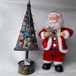 Christmas tree, New Year holidays, Christmas decor, Xmas decor, Stacking dolls, Christmas Gift, handmade gift, on the ta