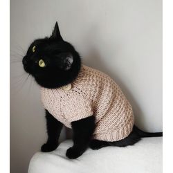 Pet jumper Cat sweater Hand knit pet clothing Knitwear for cats Dog sweater Sphinx cat sweaters Jumper for cats