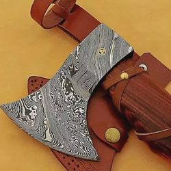Handmade Damascus steel Hatchet Tomahawk Hunting Viking Axe