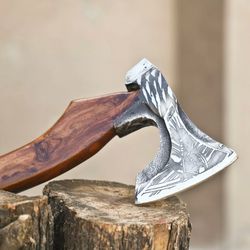 handmade viking carbon steel tomahawk axe hatchet hunting axe