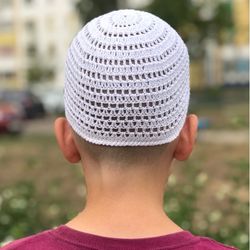 Islamic kufi hat men crochet handmade cotton summer cap