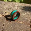Irish green wood ring Handmade wooden rings Men wood rings.jpg