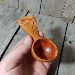 9th anniversary willow wood spoon Wooden coffee scoop, Wood tea scoop, Small measuring wooden spoon, Coffee lovers gift