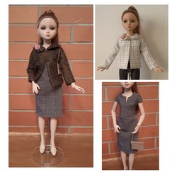 A jacket and a dress pattern for Tonner 16" Ellowyne Wilde Doll