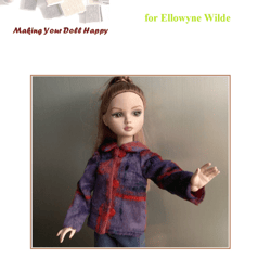 A fur coat sewing pattern for Tonner 16" Ellowyne Wilde Doll with tutorial