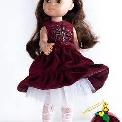 Paola Reina clothes set, Dress for 13 inch doll, Paola Reina shoes, Doll clothes, Clothes for dolls 32 cm, Doll clothing