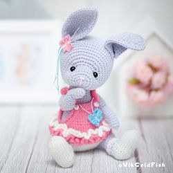 Amigurumi Pattern Bunny Lyalechka, Crochet Bunny Pattern,  Crochet Toy Pattern, Little Bunny