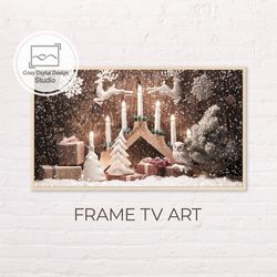 Samsung Frame TV Art | 4k Merry Christmas Season Decor Art for Frame TV | Digital Art Frame TV