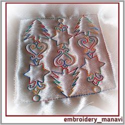 Quilt block Christmas 1 machine embroidery design