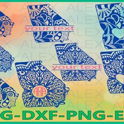 georgia state svg, georgia mandala svg, georgia svg files