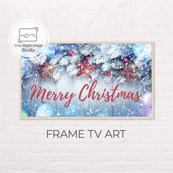 samsung frame tv art | 4k merry christmas lettering decor art for frame tv | digital art frame tv
