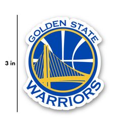 Golden State Warriors Logo Decal Set of 4 by 3 inches Die Cut Vinyl Stickers NBA