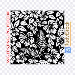 Tattoo Svg. Polynesian Samoan seamless background floral pattern