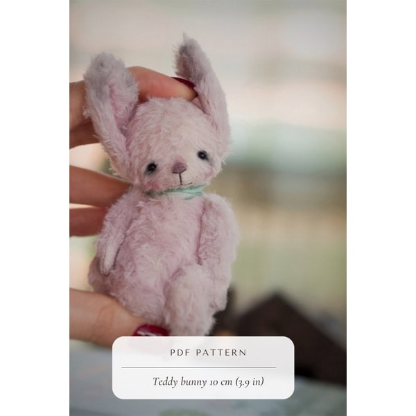 Teddy Rabbit Pattern PDF Pattern teddy bunny miniature toy - Inspire Uplift